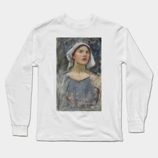 Head study for The Enchanted Garden by John William Waterhouse Long Sleeve T-Shirt